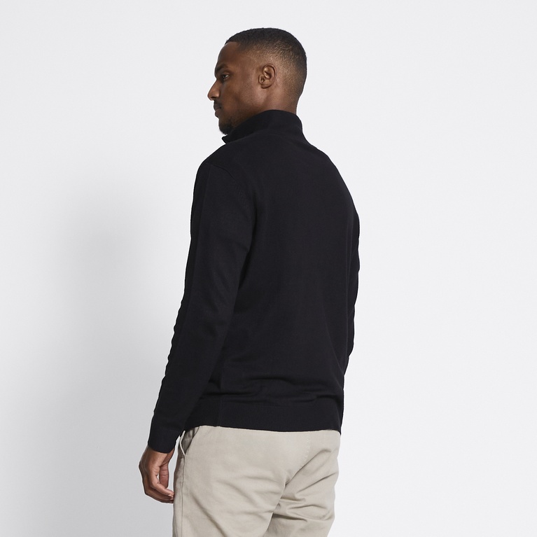 Half-zip knit sweater "Thin" Black 2